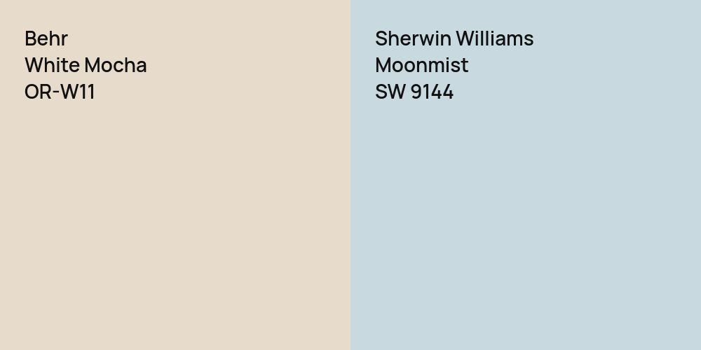 Behr White Mocha vs. Sherwin Williams Moonmist