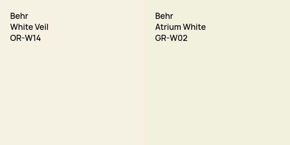 Behr White Veil vs. Behr Atrium White