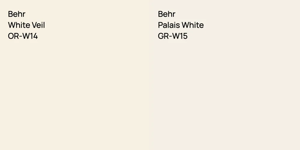 Behr White Veil vs. Behr Palais White