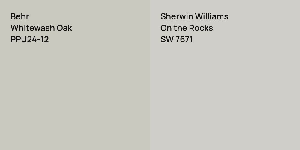 Behr Whitewash Oak vs. Sherwin Williams On the Rocks