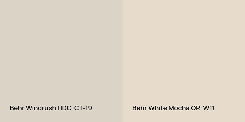 Behr Windrush vs. Behr White Mocha