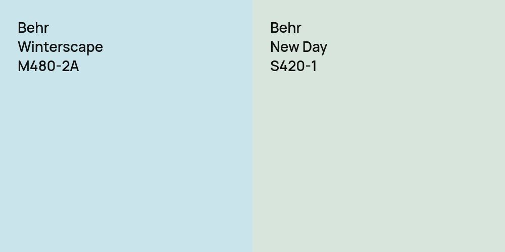 Behr Winterscape vs. Behr New Day