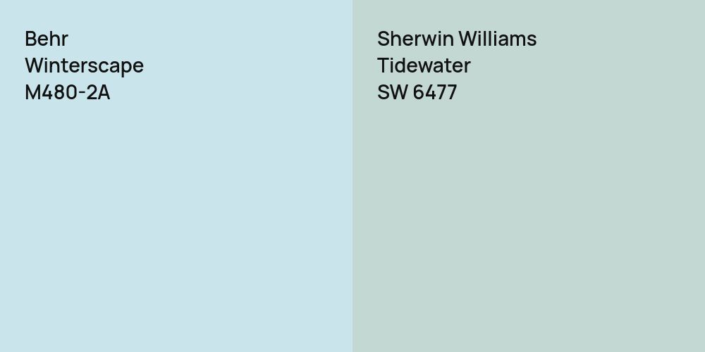 Behr Winterscape vs. Sherwin Williams Tidewater