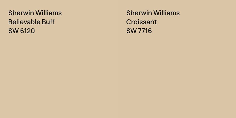 Sherwin Williams Believable Buff vs. Sherwin Williams Croissant