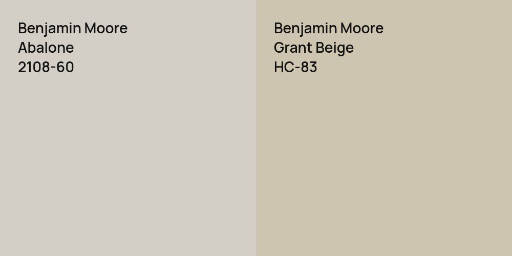 Benjamin Moore Abalone vs. Benjamin Moore Grant Beige