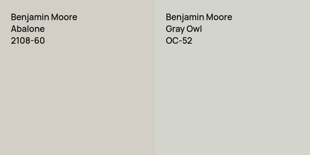 Benjamin Moore Abalone vs. Benjamin Moore Gray Owl