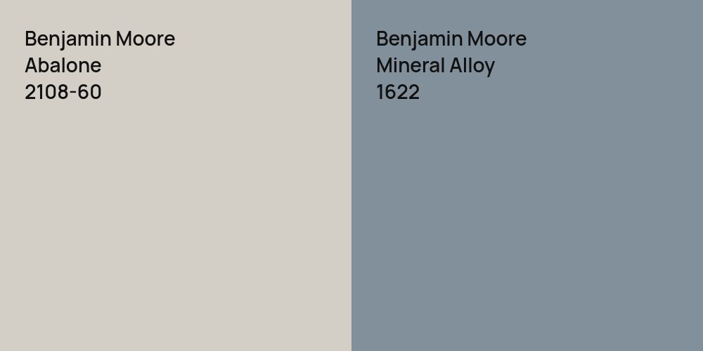 Benjamin Moore Abalone vs. Benjamin Moore Mineral Alloy