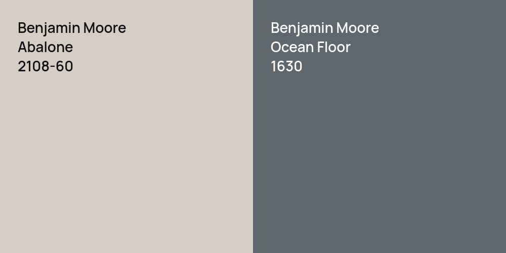 Benjamin Moore Abalone vs. Benjamin Moore Ocean Floor