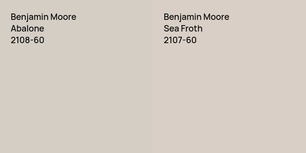 Benjamin Moore Abalone vs. Benjamin Moore Sea Froth