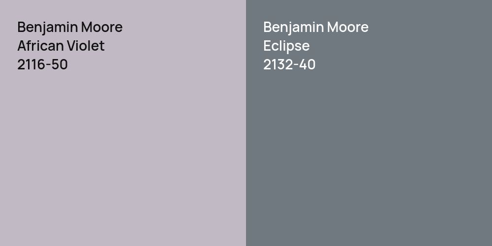 Benjamin Moore African Violet vs. Benjamin Moore Eclipse