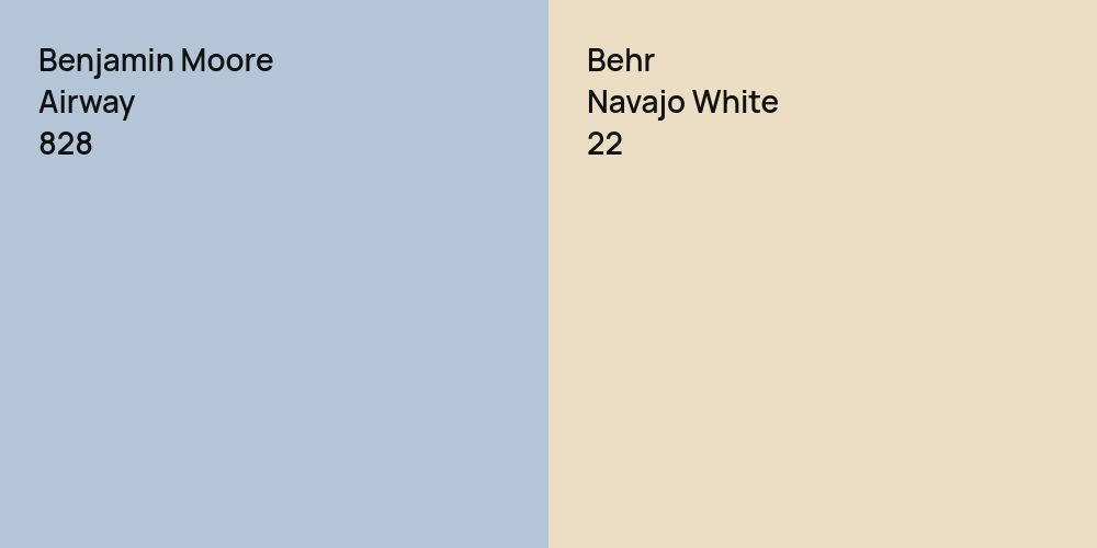 Benjamin Moore Airway vs. Behr Navajo White