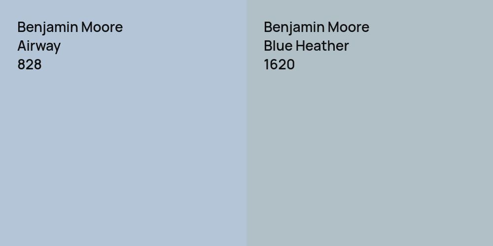 Benjamin Moore Airway vs. Benjamin Moore Blue Heather