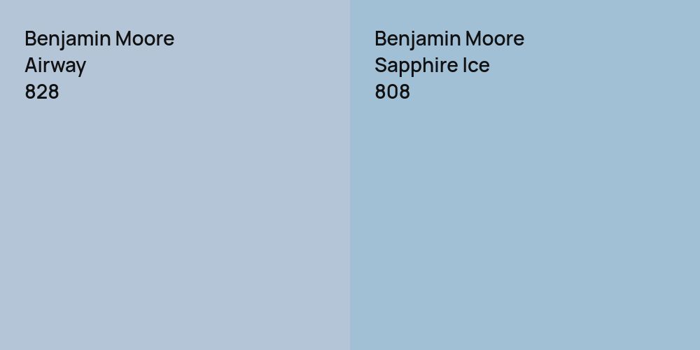 Benjamin Moore Airway vs. Benjamin Moore Sapphire Ice