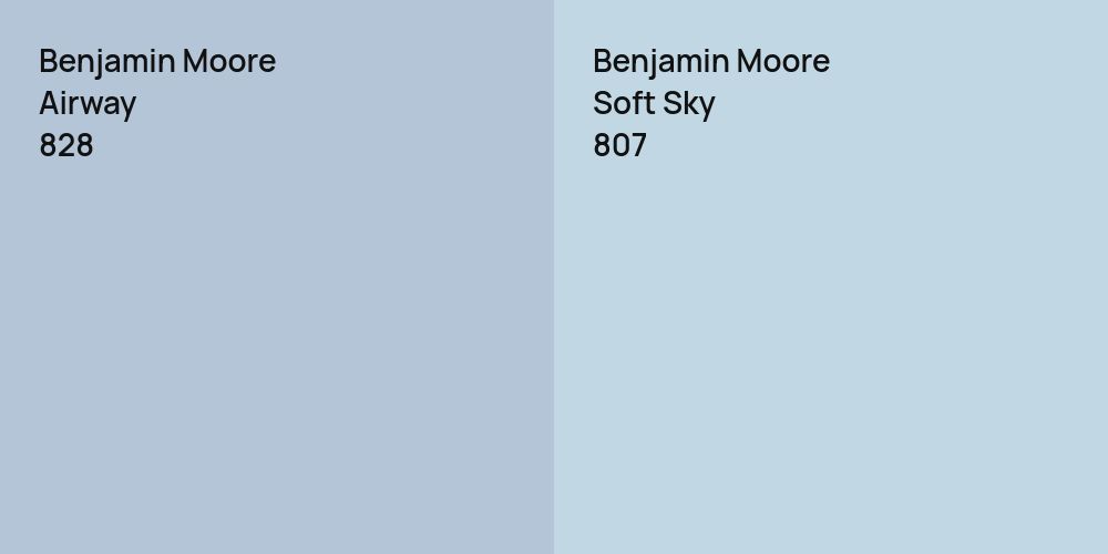 Benjamin Moore Airway vs. Benjamin Moore Soft Sky