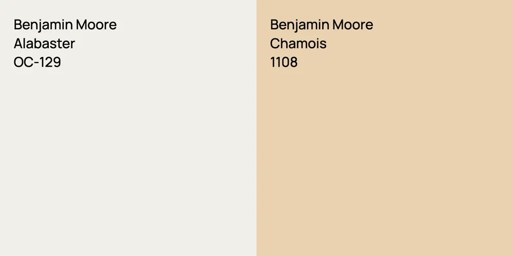 Benjamin Moore Alabaster vs. Benjamin Moore Chamois