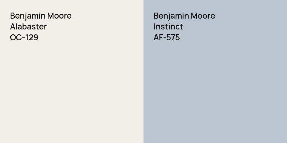 Benjamin Moore Alabaster vs. Benjamin Moore Instinct