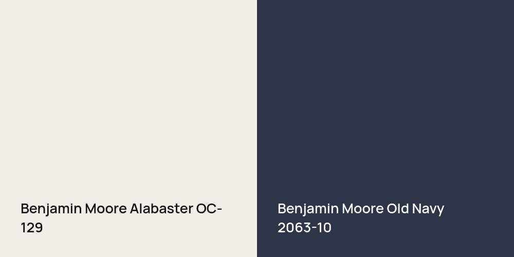 Benjamin Moore Alabaster vs. Benjamin Moore Old Navy