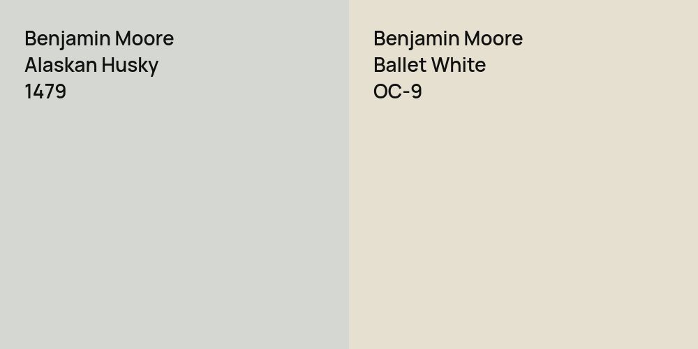 Benjamin Moore Alaskan Husky vs. Benjamin Moore Ballet White