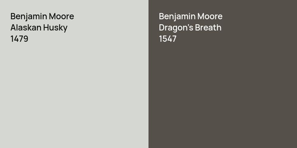 Benjamin Moore Alaskan Husky vs. Benjamin Moore Dragon's Breath