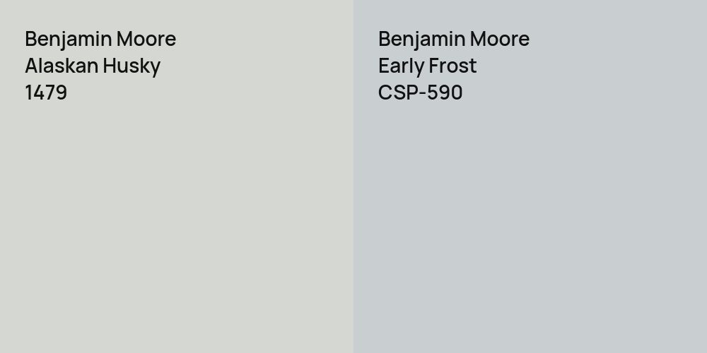 Benjamin Moore Alaskan Husky vs. Benjamin Moore Early Frost