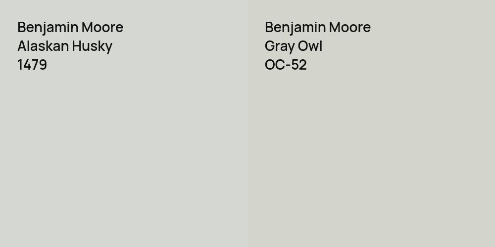 Benjamin Moore Alaskan Husky vs. Benjamin Moore Gray Owl