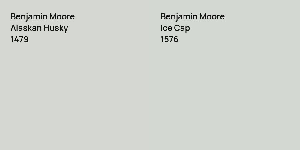 Benjamin Moore Alaskan Husky vs. Benjamin Moore Ice Cap