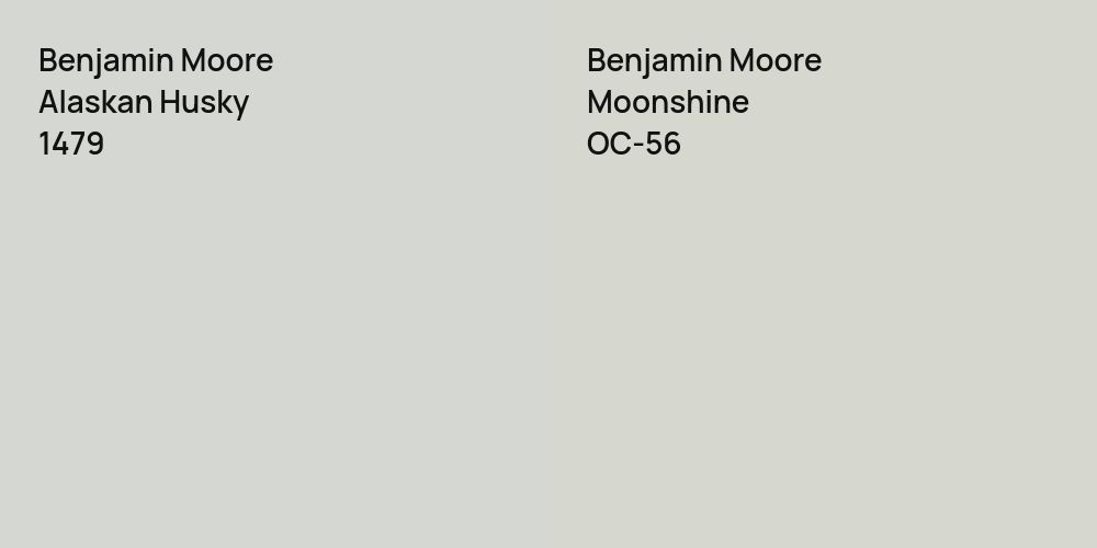 Benjamin Moore Alaskan Husky vs. Benjamin Moore Moonshine