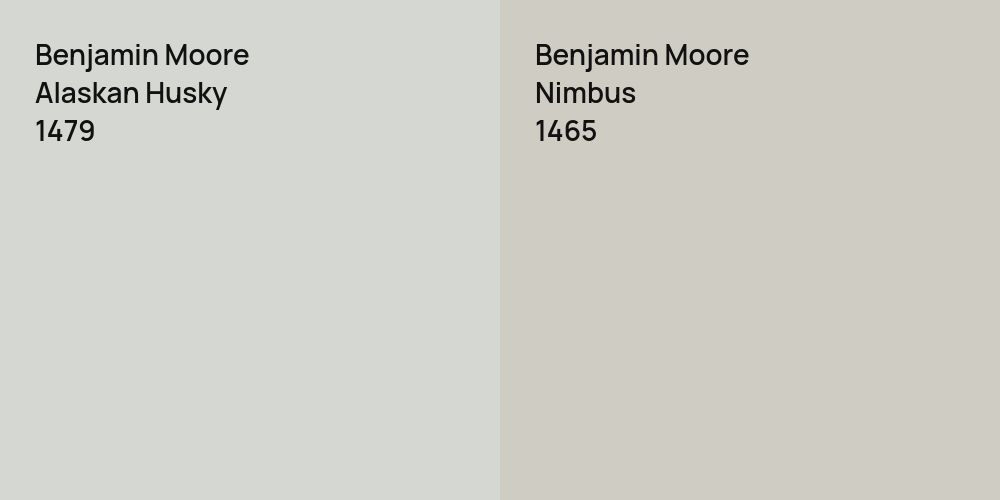 Benjamin Moore Alaskan Husky vs. Benjamin Moore Nimbus