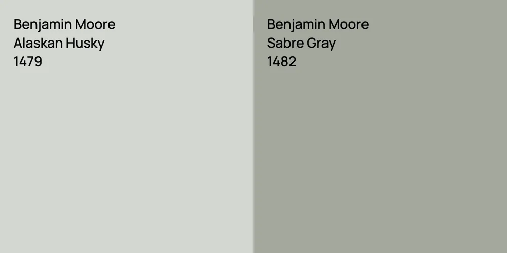 Benjamin Moore Alaskan Husky vs. Benjamin Moore Sabre Gray