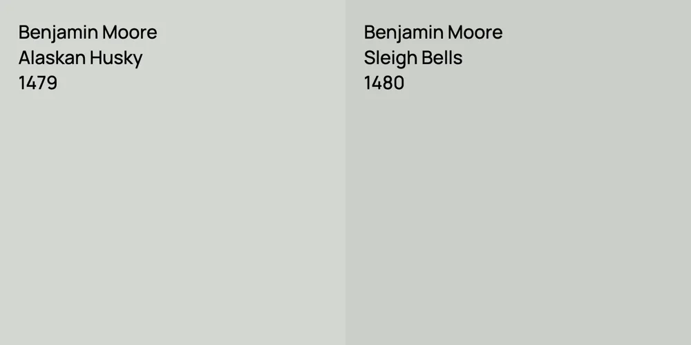 Benjamin Moore Alaskan Husky vs. Benjamin Moore Sleigh Bells