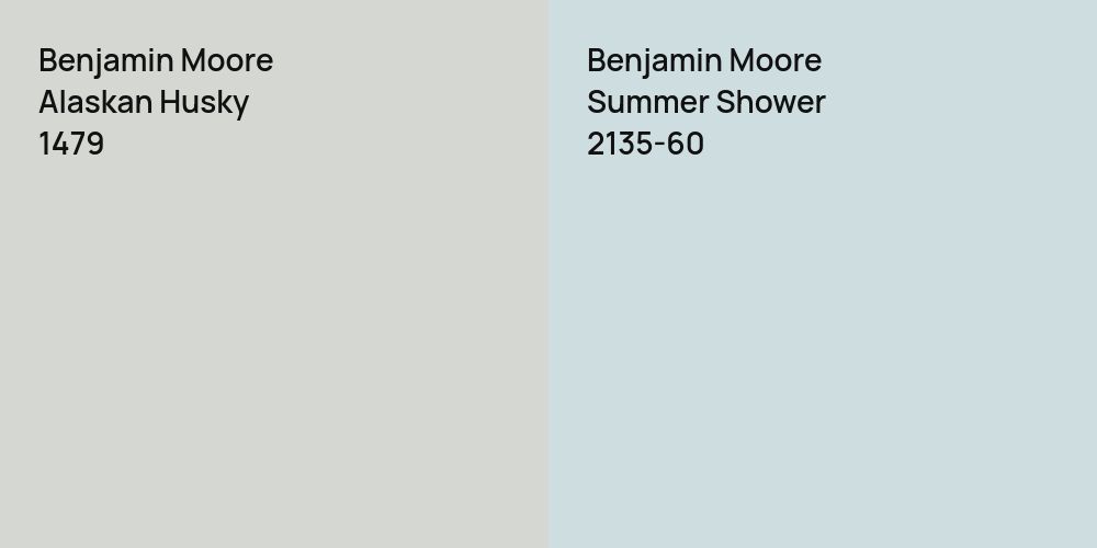 Benjamin Moore Alaskan Husky vs. Benjamin Moore Summer Shower