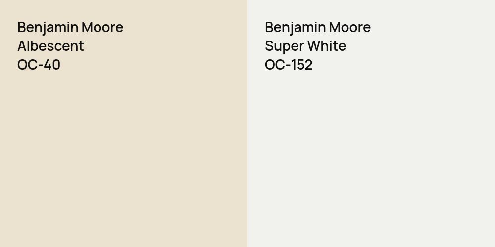 Benjamin Moore Albescent vs. Benjamin Moore Super White