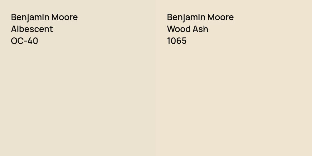 Benjamin Moore Albescent vs. Benjamin Moore Wood Ash