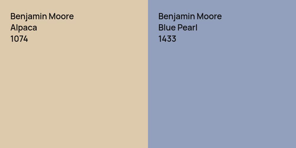 Benjamin Moore Alpaca vs. Benjamin Moore Blue Pearl