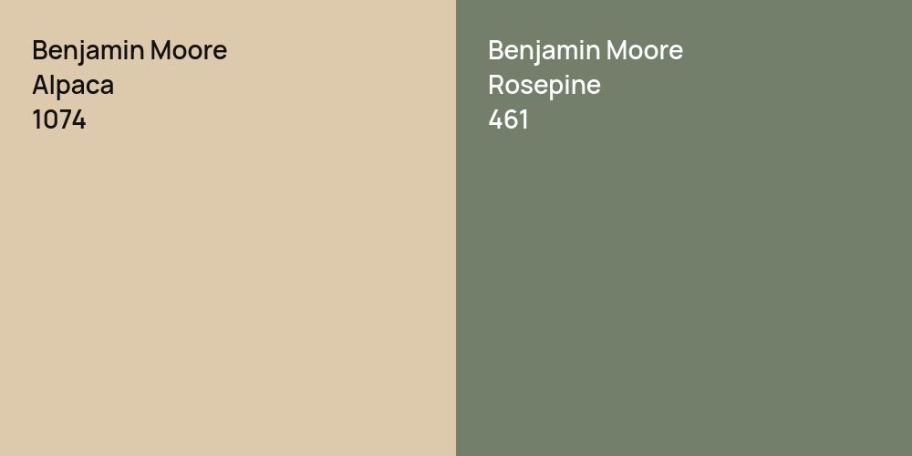 Benjamin Moore Alpaca vs. Benjamin Moore Rosepine