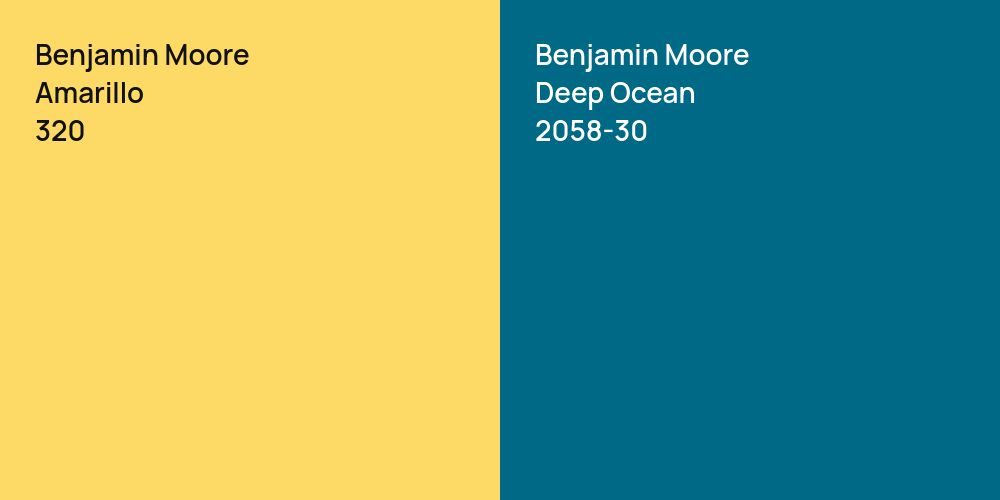 Benjamin Moore Amarillo vs. Benjamin Moore Deep Ocean