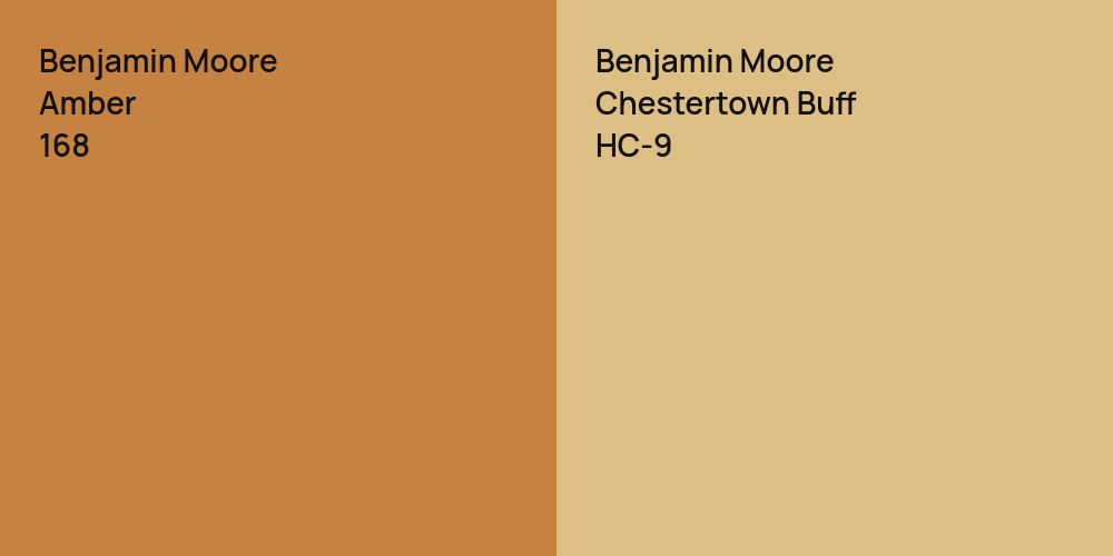 Benjamin Moore Amber vs. Benjamin Moore Chestertown Buff