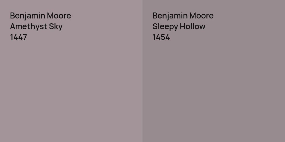 Benjamin Moore Amethyst Sky vs. Benjamin Moore Sleepy Hollow