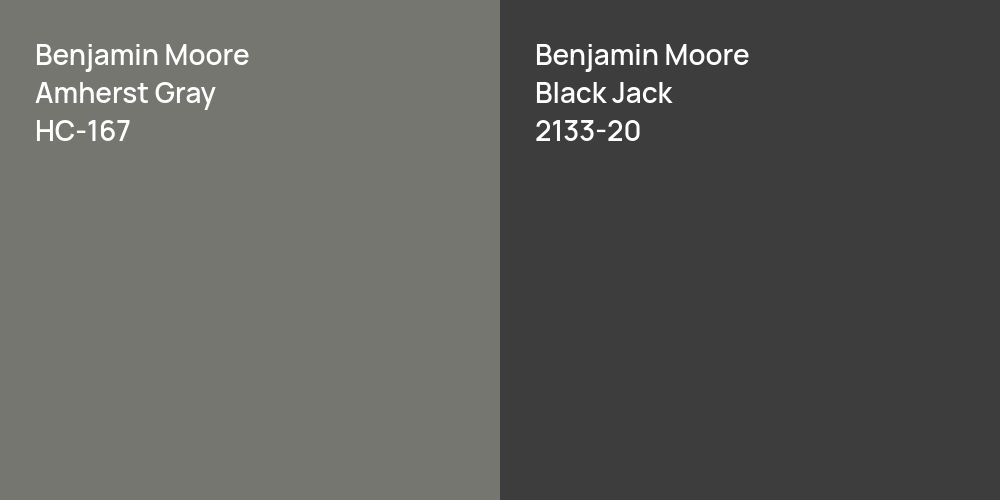 Benjamin Moore Amherst Gray vs. Benjamin Moore Black Jack