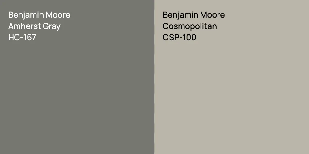 Benjamin Moore Amherst Gray vs. Benjamin Moore Cosmopolitan