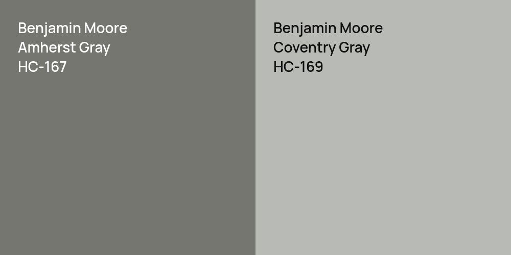 Benjamin Moore Amherst Gray vs. Benjamin Moore Coventry Gray