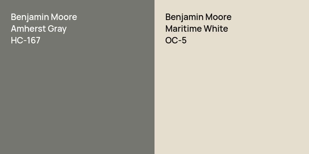 Benjamin Moore Amherst Gray vs. Benjamin Moore Maritime White