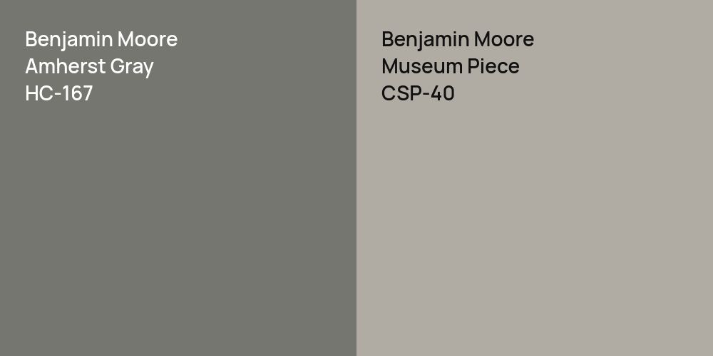 Benjamin Moore Amherst Gray vs. Benjamin Moore Museum Piece