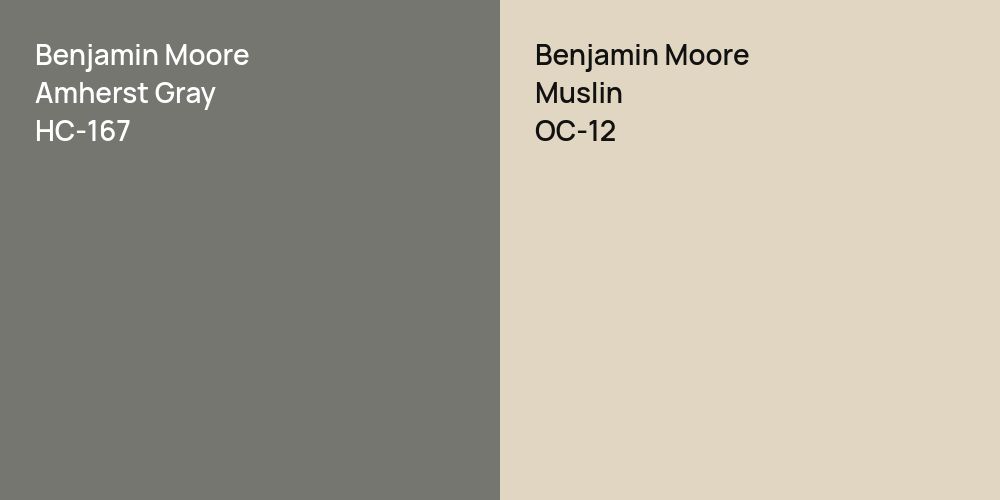 Benjamin Moore Amherst Gray vs. Benjamin Moore Muslin