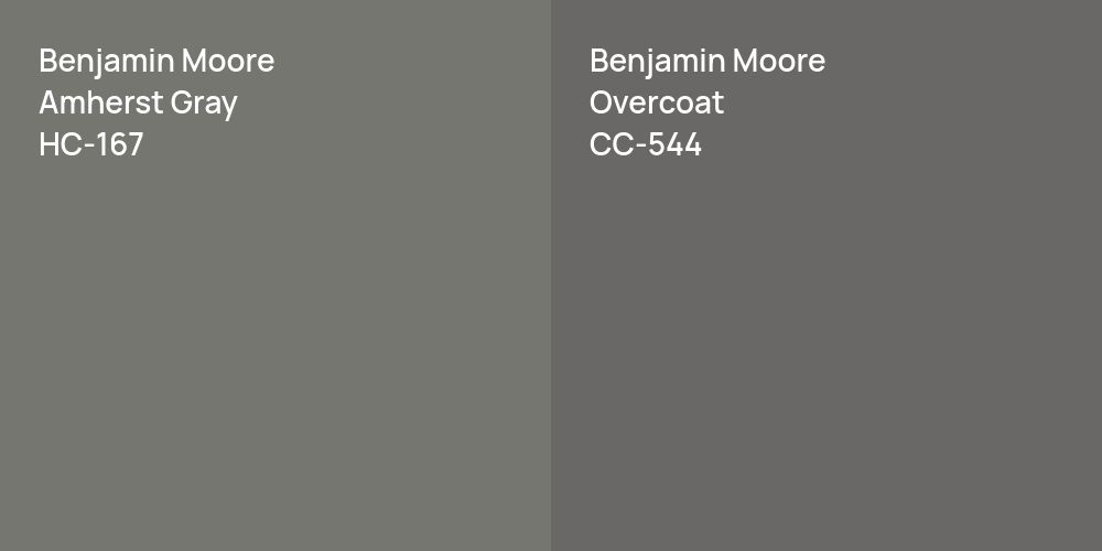 Benjamin Moore Amherst Gray vs. Benjamin Moore Overcoat