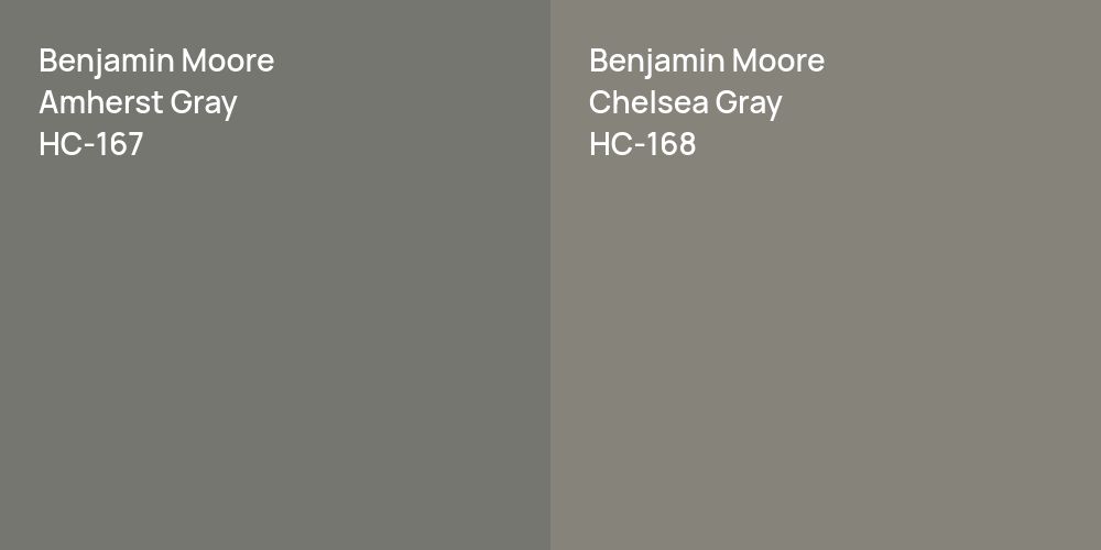 Benjamin Moore Amherst Gray vs. Benjamin Moore Chelsea Gray