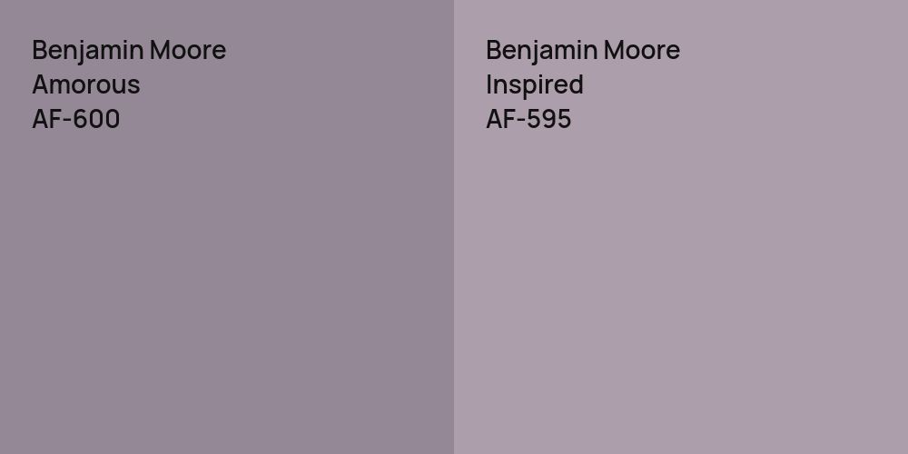 Benjamin Moore Amorous vs. Benjamin Moore Inspired