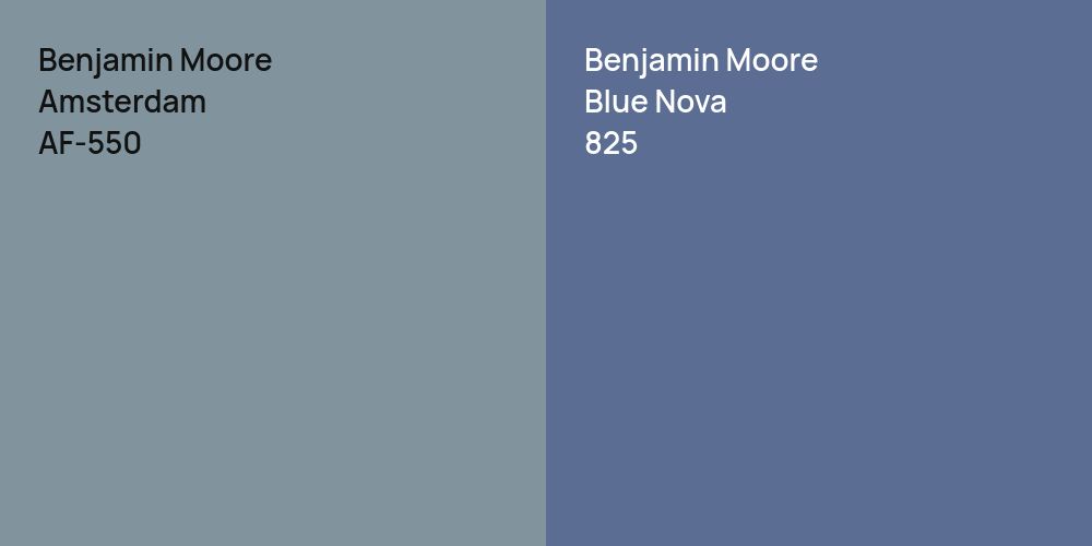 Benjamin Moore Amsterdam vs. Benjamin Moore Blue Nova