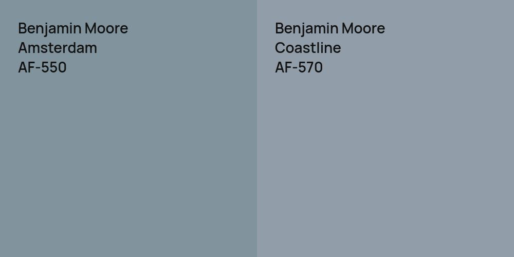 Benjamin Moore Amsterdam vs. Benjamin Moore Coastline