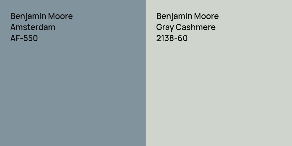 Benjamin Moore Amsterdam vs. Benjamin Moore Gray Cashmere